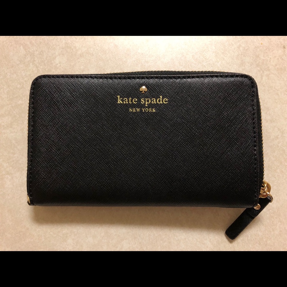 Kate spade BNWOT black leather mini wallet
